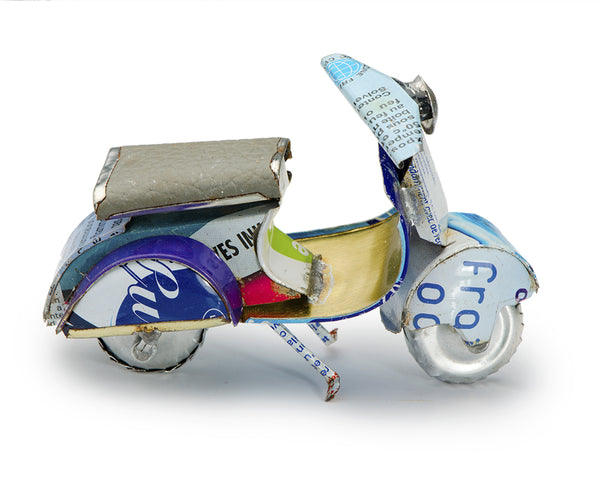 Recycled Tin Motor Scooters