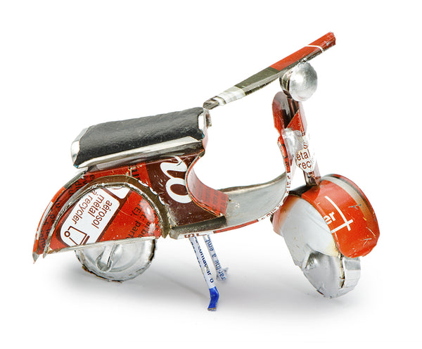 Recycled Tin Motor Scooters