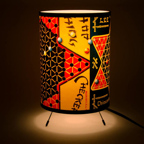 All American Game Lamp-Black Star and Marbles